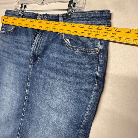 Lauren Ralph Lauren Denim Pencil Skirt Medium Wash Knee Length Women's Size 14 - Picture 3 of 16